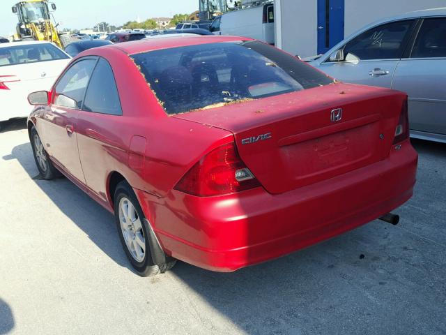 1HGEM22013L033337 - 2003 HONDA CIVIC EX 红色 照片 3
