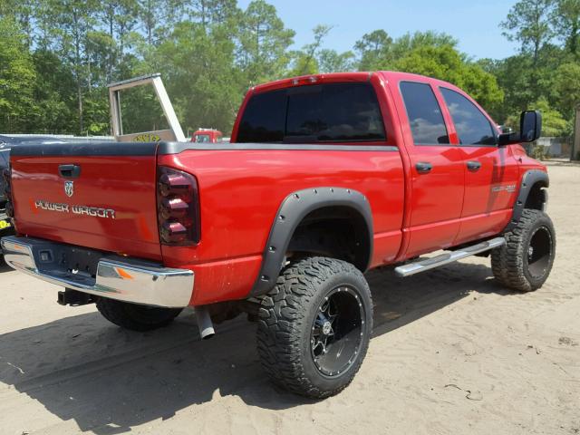 3D7KS28D85G902393 - 2005 DODGE RAM 2500 S RED photo 4