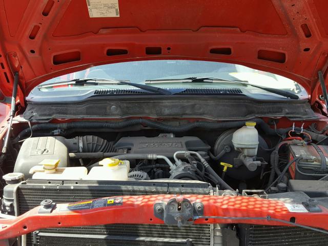 3D7KS28D85G902393 - 2005 DODGE RAM 2500 S RED photo 7