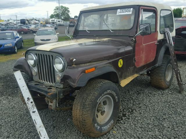 J9F93AH021787 - 1979 JEEP CJ-7 BROWN photo 2