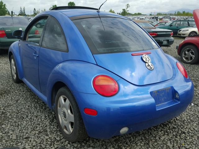 3VWCD21C7YM429924 - 2000 VOLKSWAGEN NEW BEETLE ლურჯი ფოტო 3