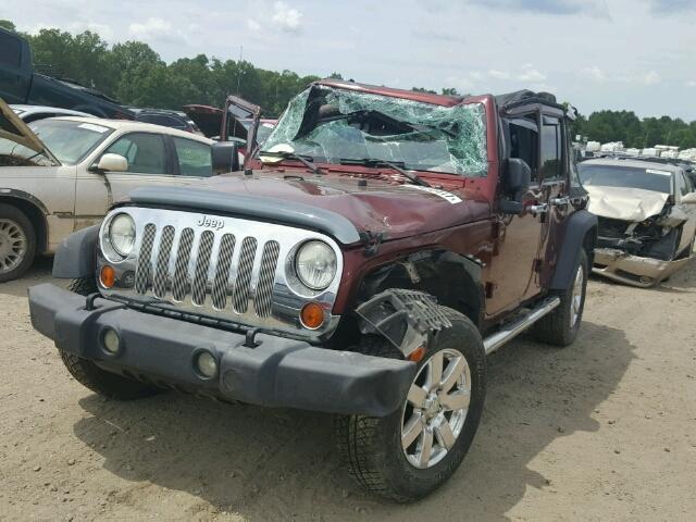 1J4GB39137L152556 - 2007 JEEP WRANGLER MAROON photo 2