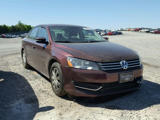 1VWAP7A36DC048217 - 2013 VOLKSWAGEN PASSAT S BURGUNDY photo 1