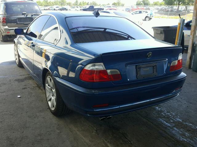 WBABM3349YJN85306 - 2000 BMW 323 CI BLUE photo 3