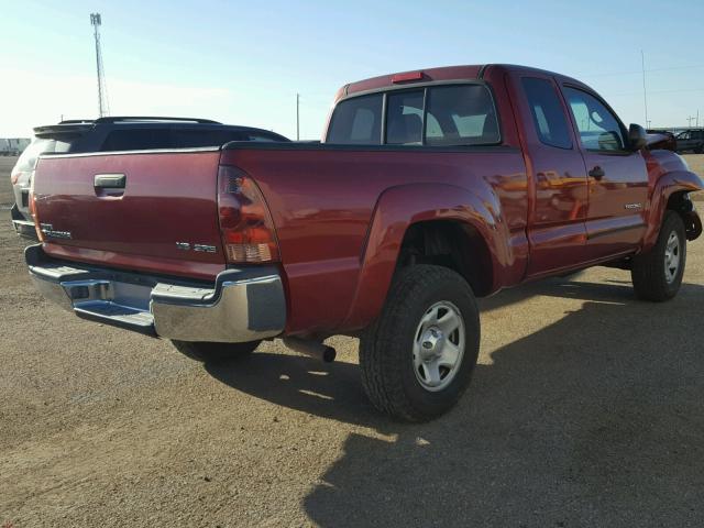 5TEUU42N36Z155169 - 2006 TOYOTA TACOMA ACC MAROON photo 4