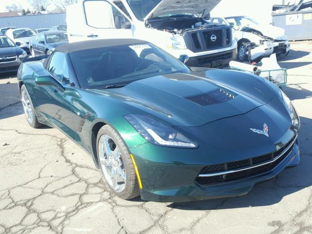 1G1YD3D76E5110389 - 2014 CHEVROLET CORVETTE S GREEN photo 1