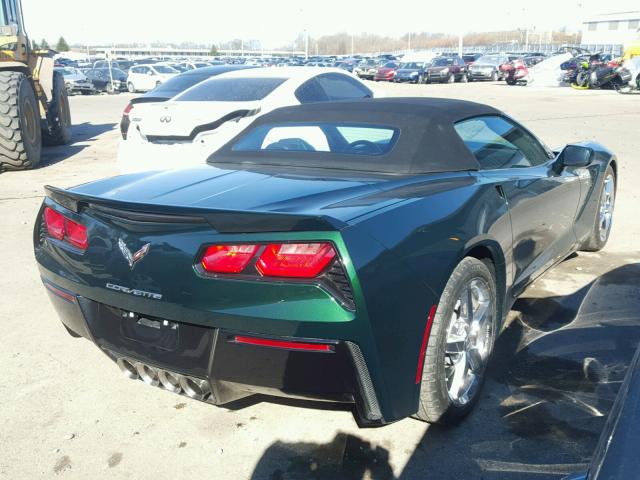 1G1YD3D76E5110389 - 2014 CHEVROLET CORVETTE S GREEN photo 4