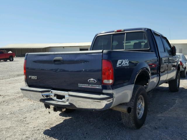 1FTSW31P14EA52539 - 2004 FORD F350 SRW S BLUE photo 4