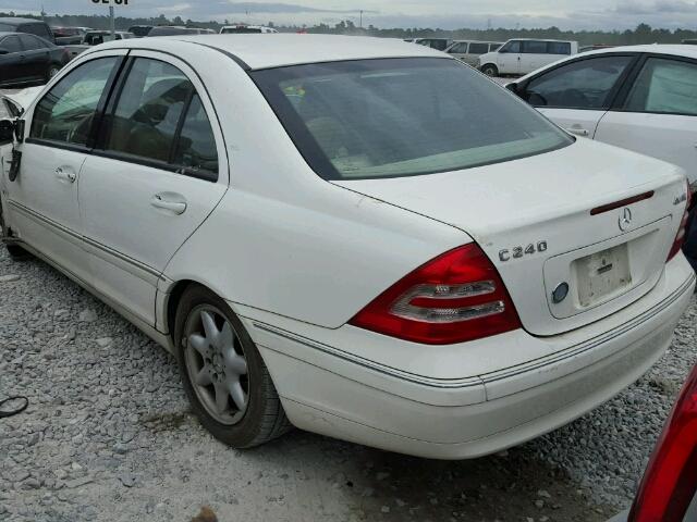 WDBRF81JX4F473482 - 2004 MERCEDES-BENZ C 240 4MAT WHITE photo 3