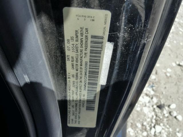 3VWRW31C29M502080 - 2009 VOLKSWAGEN NEW BEETLE შავი ფოტო 10