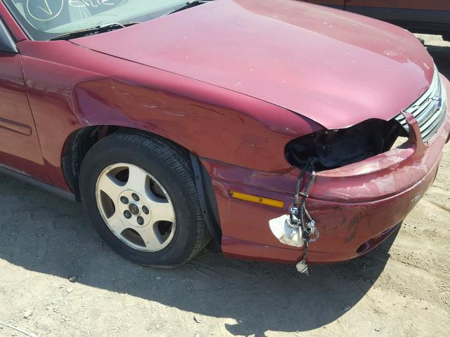 1G1ND52F64M686836 - 2004 CHEVROLET CLASSIC RED photo 9