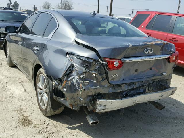 JN1BV7AR0EM691212 - 2014 INFINITI Q50 BASE Gris foto 3