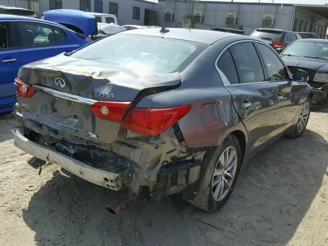 JN1BV7AR0EM691212 - 2014 INFINITI Q50 BASE Gris foto 4