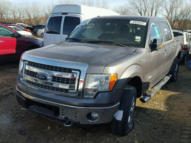 1FTFW1ET0EKE07362 - 2014 FORD F150 SUPER GRAY photo 2