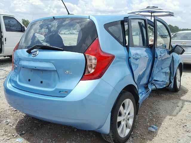 3N1CE2CP8FL445054 - 2015 NISSAN VERSA NO S BLUE photo 4