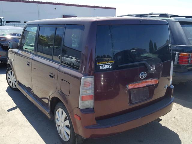 JTLKT324440134389 - 2004 TOYOTA SCION XB ბურგუნდია ფოტო 3