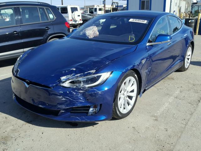5YJSA1E21GF142570 - 2016 TESLA MODEL S BLUE photo 2