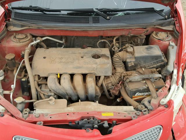 5Y2SL63815Z418199 - 2005 PONTIAC VIBE RED photo 7