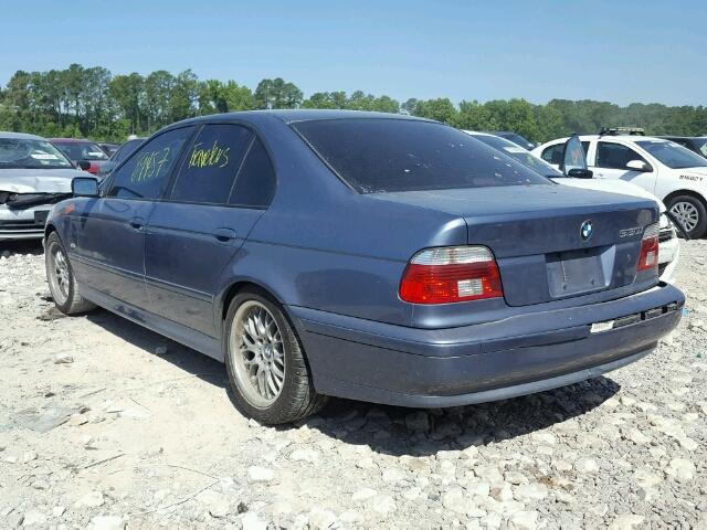 WBADT63482CH95567 - 2002 BMW 530 I AUTO BLUE photo 3