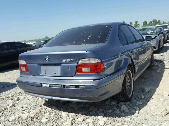 WBADT63482CH95567 - 2002 BMW 530 I AUTO BLUE photo 4