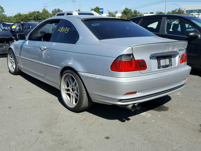 WBABN53401JU34708 - 2001 BMW 330 CI SILVER photo 3