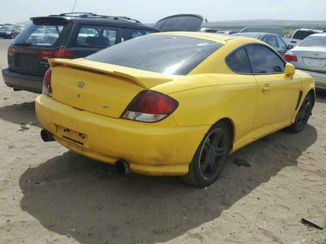 KMHHN65F46U202020 - 2006 HYUNDAI TIBURON GT YELLOW photo 4