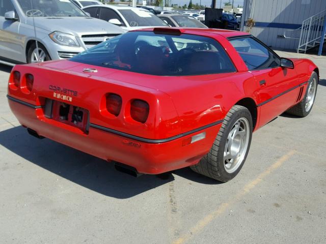 1G1YZ23J2L5802137 - 1990 CHEVROLET CORVETTE Z RED photo 4