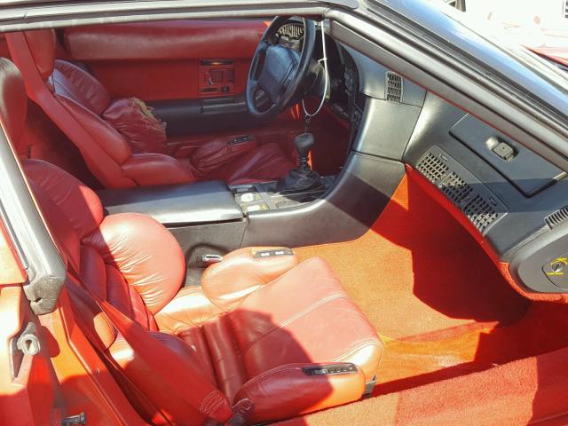 1G1YZ23J2L5802137 - 1990 CHEVROLET CORVETTE Z RED photo 5