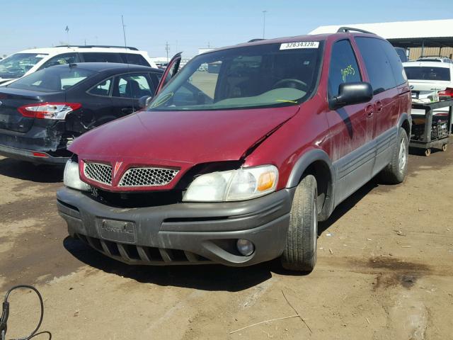 1GMDU03E74D138223 - 2004 PONTIAC MONTANA RED photo 2