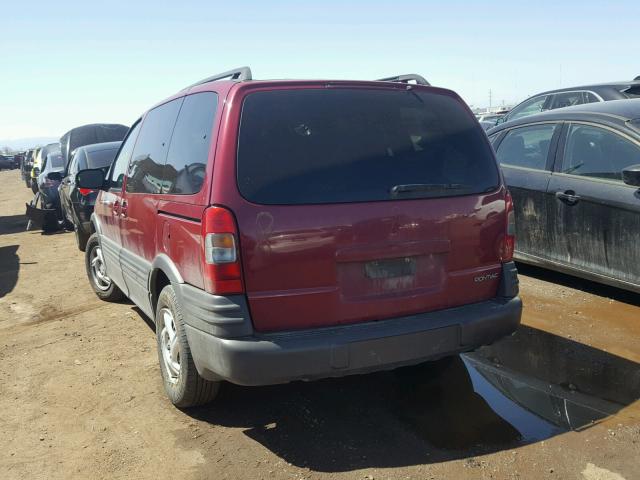 1GMDU03E74D138223 - 2004 PONTIAC MONTANA RED photo 3