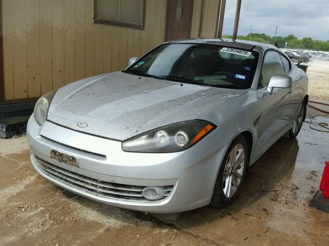 KMHHM66D07U258389 - 2007 HYUNDAI TIBURON GS SILVER photo 2