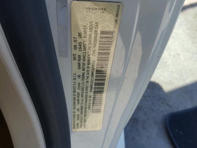 3VWRG31C38M502892 - 2008 VOLKSWAGEN NEW BEETLE 米色 照片 10