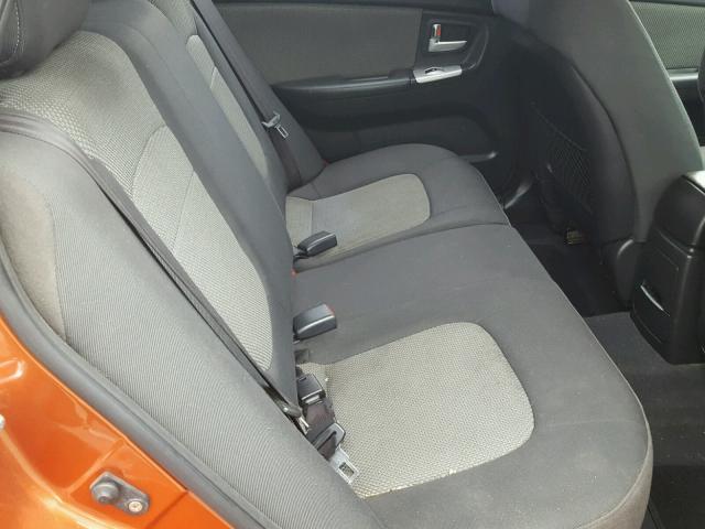 KNAFE242295023084 - 2009 KIA SPECTRA SX ORANGE photo 6