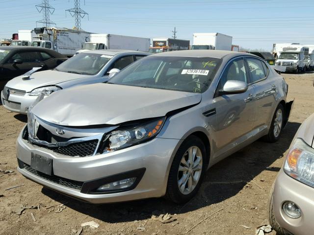 5XXGN4A79DG152222 - 2013 KIA OPTIMA EX GRAY photo 2