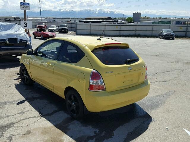 KMHCM3AC0AU153740 - 2010 HYUNDAI ACCENT BLU YELLOW photo 3