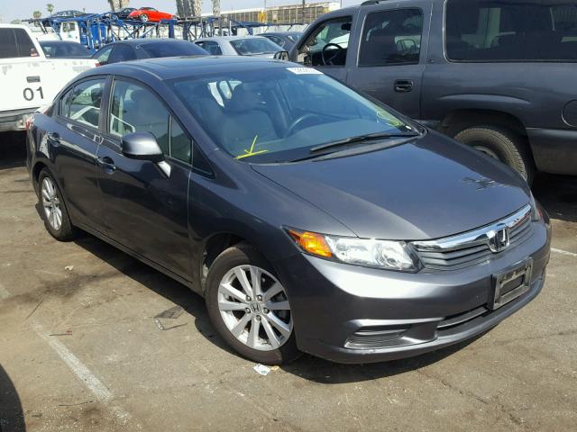 2HGFB2F96CH575842 - 2012 HONDA CIVIC EXL GRAY photo 1