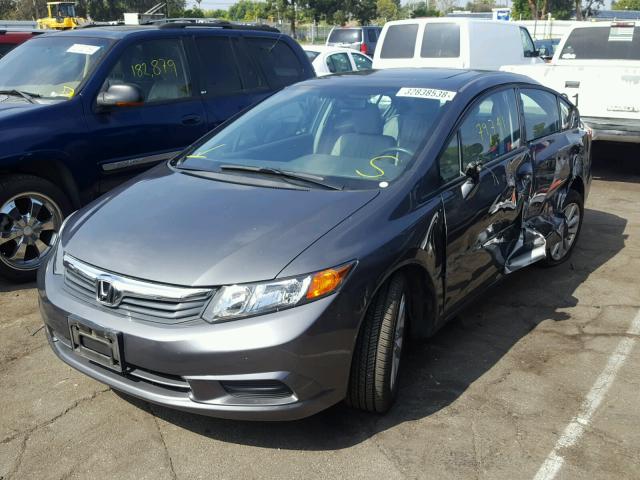 2HGFB2F96CH575842 - 2012 HONDA CIVIC EXL GRAY photo 2