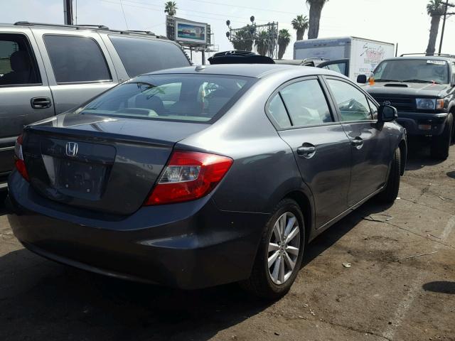 2HGFB2F96CH575842 - 2012 HONDA CIVIC EXL GRAY photo 4