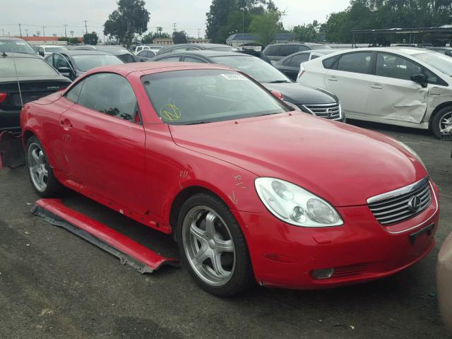 JTHFN48Y520017553 - 2002 LEXUS SC 430 RED photo 1