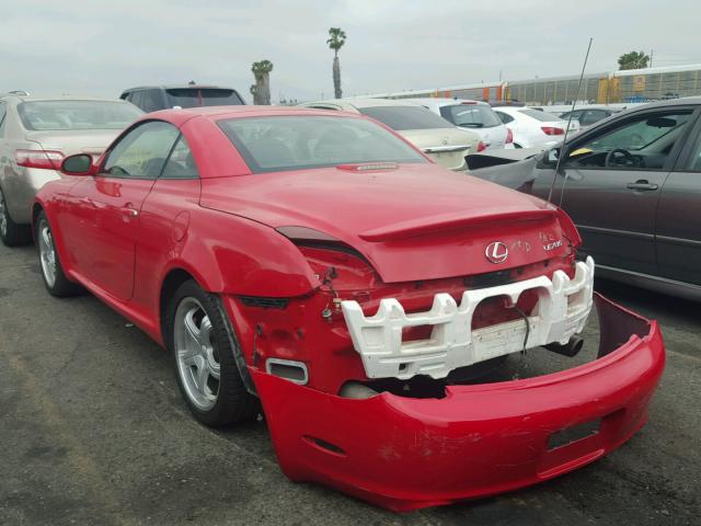 JTHFN48Y520017553 - 2002 LEXUS SC 430 RED photo 3