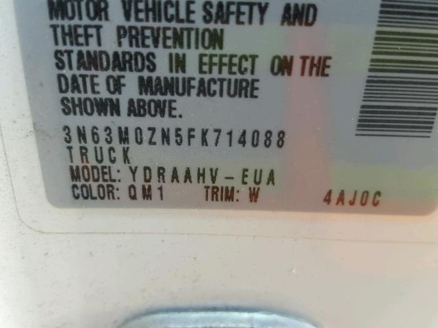 3N63M0ZN5FK714088 - 2015 CHEVROLET CITY EXPRE WHITE photo 10