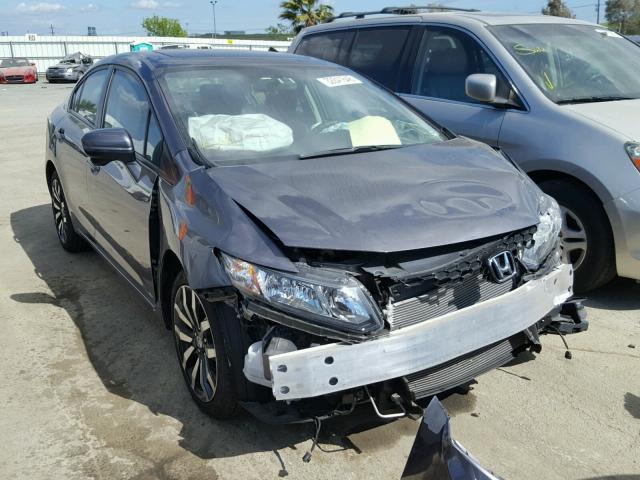 19XFB2F93FE255666 - 2015 HONDA CIVIC EXL GRAY photo 1