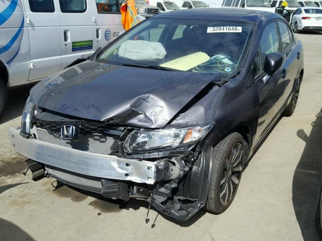 19XFB2F93FE255666 - 2015 HONDA CIVIC EXL GRAY photo 2