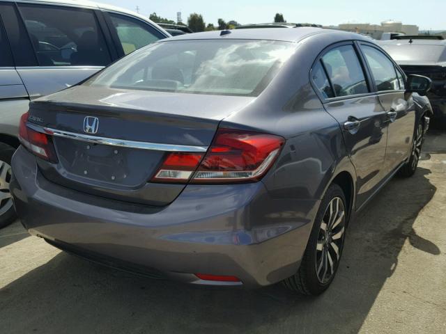 19XFB2F93FE255666 - 2015 HONDA CIVIC EXL GRAY photo 4