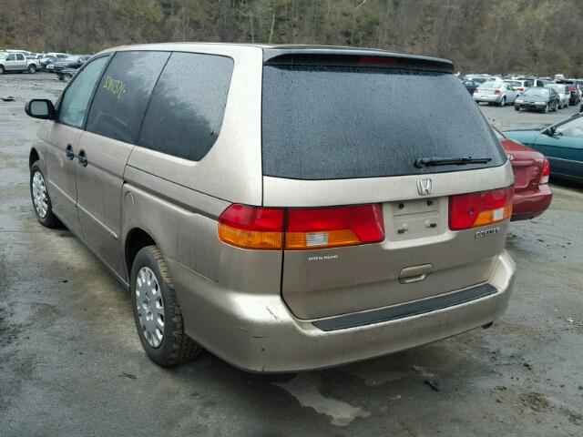 5FNRL18544B145117 - 2004 HONDA ODYSSEY LX TAN photo 3