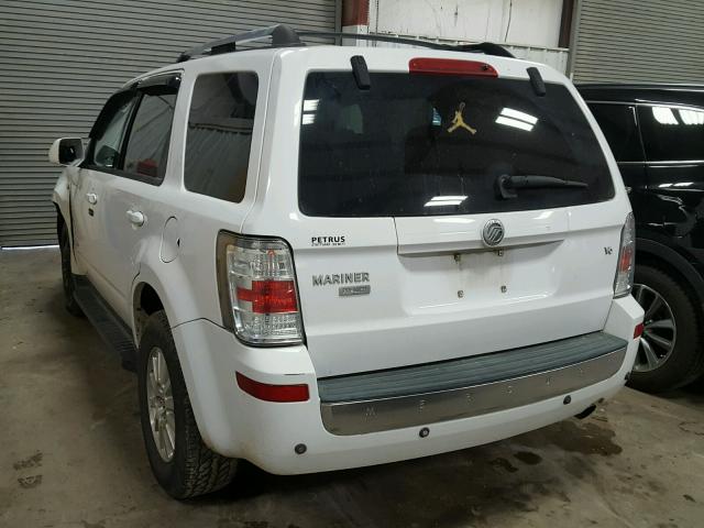 4M2CU87118KJ01671 - 2008 MERCURY MARINER PR WHITE photo 3