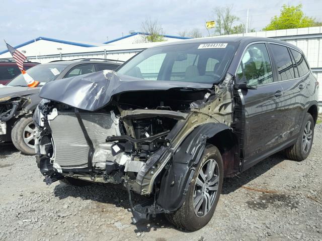 5FNYF6H56HB046143 - 2017 HONDA PILOT EXL GRAY photo 2