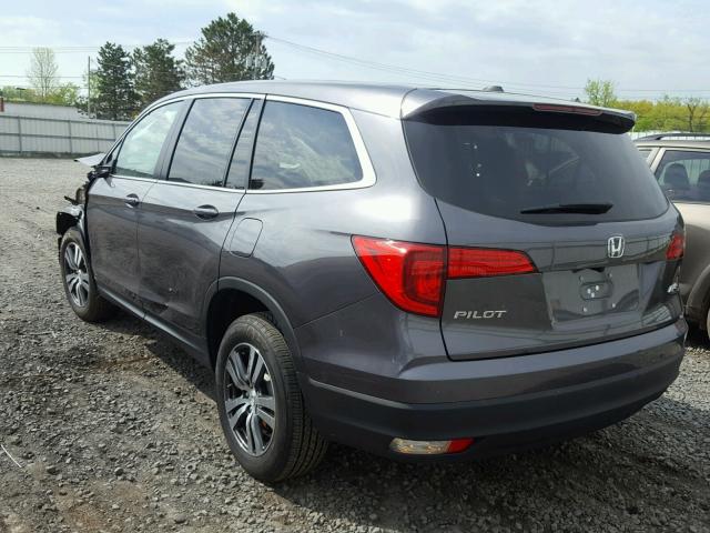 5FNYF6H56HB046143 - 2017 HONDA PILOT EXL GRAY photo 3