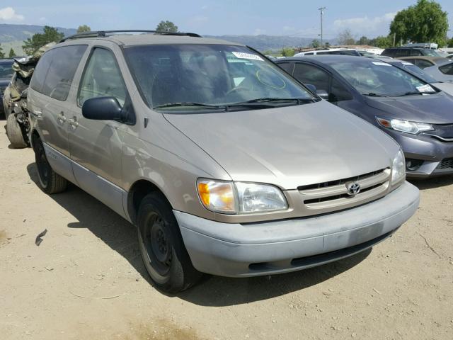 4T3ZF13C6YU172736 - 2000 TOYOTA SIENNA BEIGE photo 1