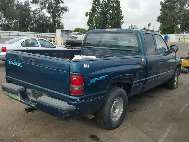 3B7HC13Z8WG237060 - 1998 DODGE RAM 1500 TEAL photo 4